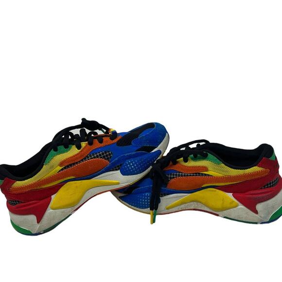 Puma RS-X3 RUBIKS Palace Blue Red Rubiks Cube Fashion Sneaker Shoes Kids 6.5C - Picture 5 of 7